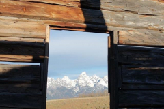 A view of the Tetons through Shane's window